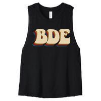 BDE Big Dick Energy Retro Style Women's Racerback Cropped Tank