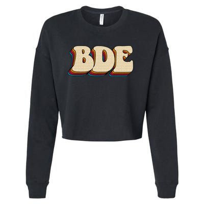 BDE Big Dick Energy Retro Style Cropped Pullover Crew