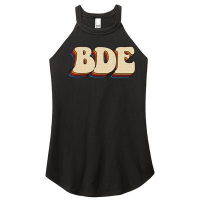 BDE Big Dick Energy Retro Style Women's Perfect Tri Rocker Tank