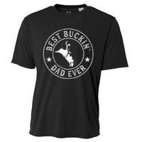 Best Buckin Dad Ever Cowboy Bull Riding Rodeo Cooling Performance Crew T-Shirt