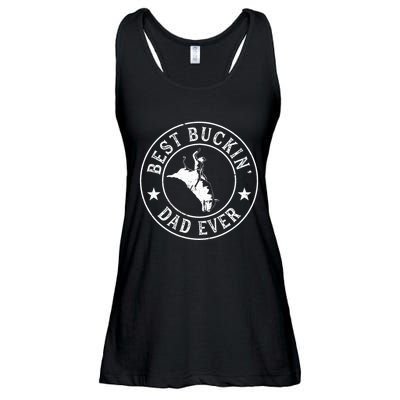 Best Buckin Dad Ever Cowboy Bull Riding Rodeo Ladies Essential Flowy Tank