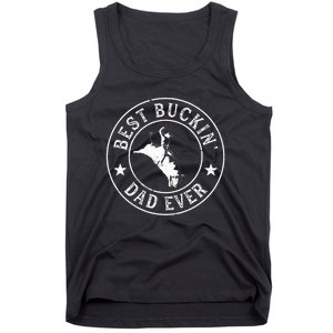 Best Buckin Dad Ever Cowboy Bull Riding Rodeo Tank Top