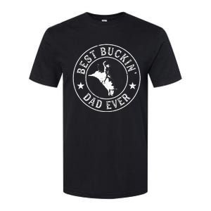 Best Buckin Dad Ever Cowboy Bull Riding Rodeo Softstyle CVC T-Shirt