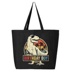 Birthday Boy Dino T Rex Dinosaur Boy Matching Family 25L Jumbo Tote