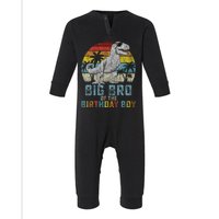 Big Bro Dinosaur Of The Birthday Boy Matching Family Infant Fleece One Piece