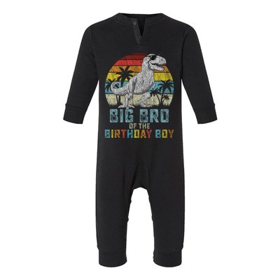 Big Bro Dinosaur Of The Birthday Boy Matching Family Infant Fleece One Piece