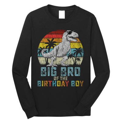 Big Bro Dinosaur Of The Birthday Boy Matching Family Long Sleeve Shirt