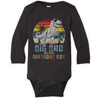 Big Bro Dinosaur Of The Birthday Boy Matching Family Baby Long Sleeve Bodysuit