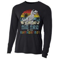 Big Bro Dinosaur Of The Birthday Boy Matching Family Cooling Performance Long Sleeve Crew