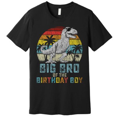 Big Bro Dinosaur Of The Birthday Boy Matching Family Premium T-Shirt