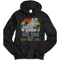 Big Bro Dinosaur Of The Birthday Boy Matching Family Tie Dye Hoodie