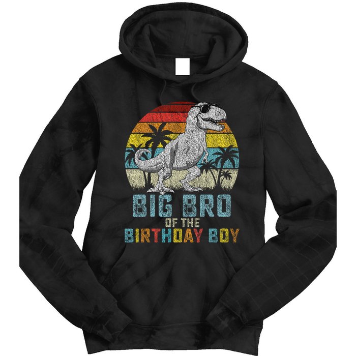 Big Bro Dinosaur Of The Birthday Boy Matching Family Tie Dye Hoodie