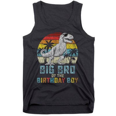 Big Bro Dinosaur Of The Birthday Boy Matching Family Tank Top