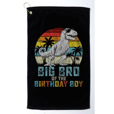 Big Bro Dinosaur Of The Birthday Boy Matching Family Platinum Collection Golf Towel