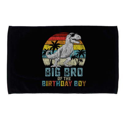 Big Bro Dinosaur Of The Birthday Boy Matching Family Microfiber Hand Towel