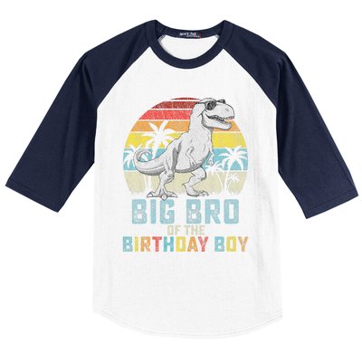 Big Bro Dinosaur Of The Birthday Boy Matching Family Baseball Sleeve Shirt