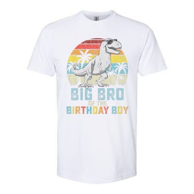 Big Bro Dinosaur Of The Birthday Boy Matching Family Softstyle CVC T-Shirt