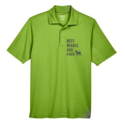 Best Beagle Dad Ever Funny Beagle Dog Lovers Dad Gift Men's Origin Performance Pique Polo