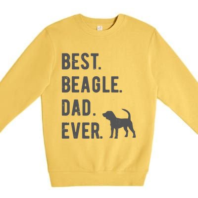 Best Beagle Dad Ever Funny Beagle Dog Lovers Dad Gift Premium Crewneck Sweatshirt