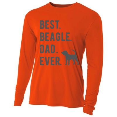 Best Beagle Dad Ever Funny Beagle Dog Lovers Dad Gift Cooling Performance Long Sleeve Crew