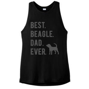 Best Beagle Dad Ever Funny Beagle Dog Lovers Dad Gift Ladies PosiCharge Tri-Blend Wicking Tank