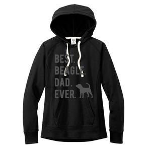 Best Beagle Dad Ever Funny Beagle Dog Lovers Dad Gift Women's Fleece Hoodie