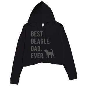 Best Beagle Dad Ever Funny Beagle Dog Lovers Dad Gift Crop Fleece Hoodie