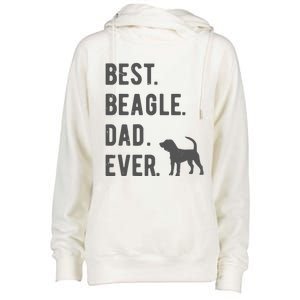 Best Beagle Dad Ever Funny Beagle Dog Lovers Dad Gift Womens Funnel Neck Pullover Hood