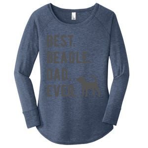 Best Beagle Dad Ever Funny Beagle Dog Lovers Dad Gift Women's Perfect Tri Tunic Long Sleeve Shirt