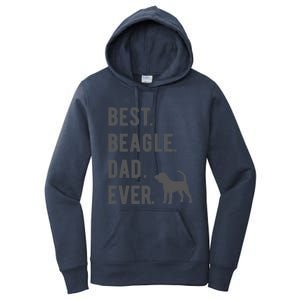 Best Beagle Dad Ever Funny Beagle Dog Lovers Dad Gift Women's Pullover Hoodie