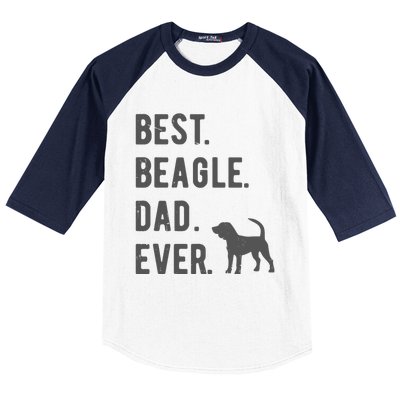 Best Beagle Dad Ever Funny Beagle Dog Lovers Dad Gift Baseball Sleeve Shirt