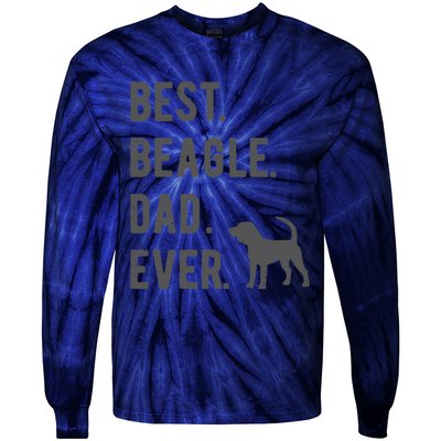 Best Beagle Dad Ever Funny Beagle Dog Lovers Dad Gift Tie-Dye Long Sleeve Shirt