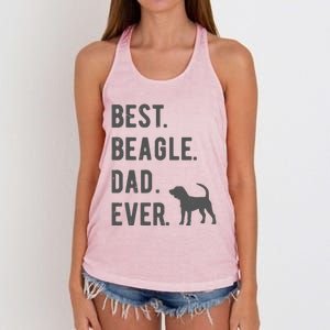 Best Beagle Dad Ever Funny Beagle Dog Lovers Dad Gift Women's Knotted Racerback Tank