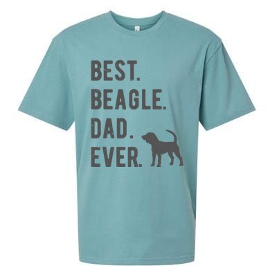 Best Beagle Dad Ever Funny Beagle Dog Lovers Dad Gift Sueded Cloud Jersey T-Shirt