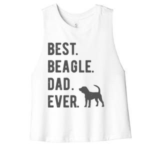 Best Beagle Dad Ever Funny Beagle Dog Lovers Dad Gift Women's Racerback Cropped Tank