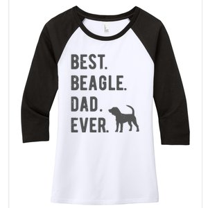 Best Beagle Dad Ever Funny Beagle Dog Lovers Dad Gift Women's Tri-Blend 3/4-Sleeve Raglan Shirt