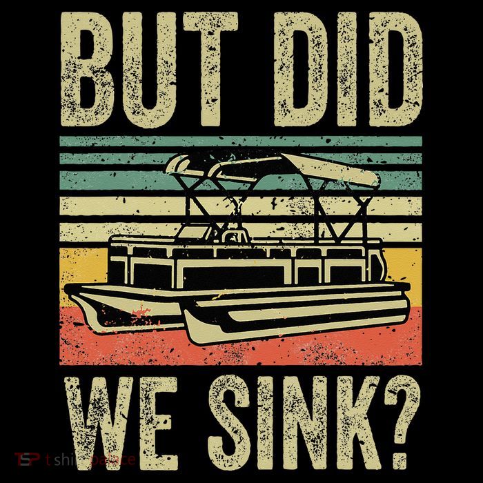 Boating But Did We Sink Funny Pontoon Boat Captain Drawstring Bag