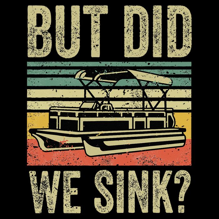 Boating But Did We Sink Funny Pontoon Boat Captain 16 in Basic Backpack