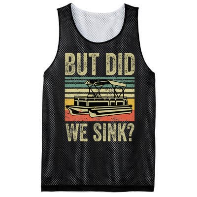 Boating But Did We Sink Funny Pontoon Boat Captain Mesh Reversible Basketball Jersey Tank