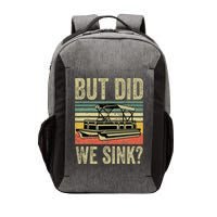 Boating But Did We Sink Funny Pontoon Boat Captain Vector Backpack