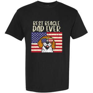 Best Beagle Dad Ever Flag Patriotic Dog Lover Owner Garment-Dyed Heavyweight T-Shirt