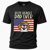 Best Beagle Dad Ever Flag Patriotic Dog Lover Owner Cooling Performance Crew T-Shirt