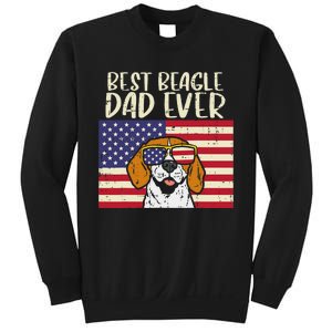 Best Beagle Dad Ever Flag Patriotic Dog Lover Owner Sweatshirt