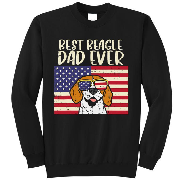 Best Beagle Dad Ever Flag Patriotic Dog Lover Owner Sweatshirt