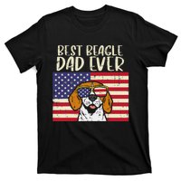 Best Beagle Dad Ever Flag Patriotic Dog Lover Owner T-Shirt