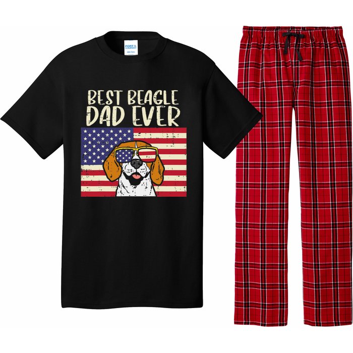 Best Beagle Dad Ever Flag Patriotic Dog Lover Owner Pajama Set