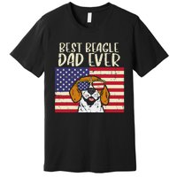 Best Beagle Dad Ever Flag Patriotic Dog Lover Owner Premium T-Shirt