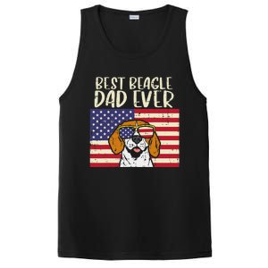 Best Beagle Dad Ever Flag Patriotic Dog Lover Owner PosiCharge Competitor Tank