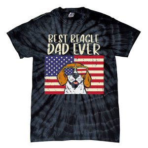 Best Beagle Dad Ever Flag Patriotic Dog Lover Owner Tie-Dye T-Shirt