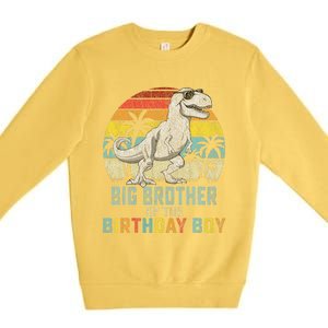 Big Brother Dinosaur Of The Birthday Matching Family Premium Crewneck Sweatshirt